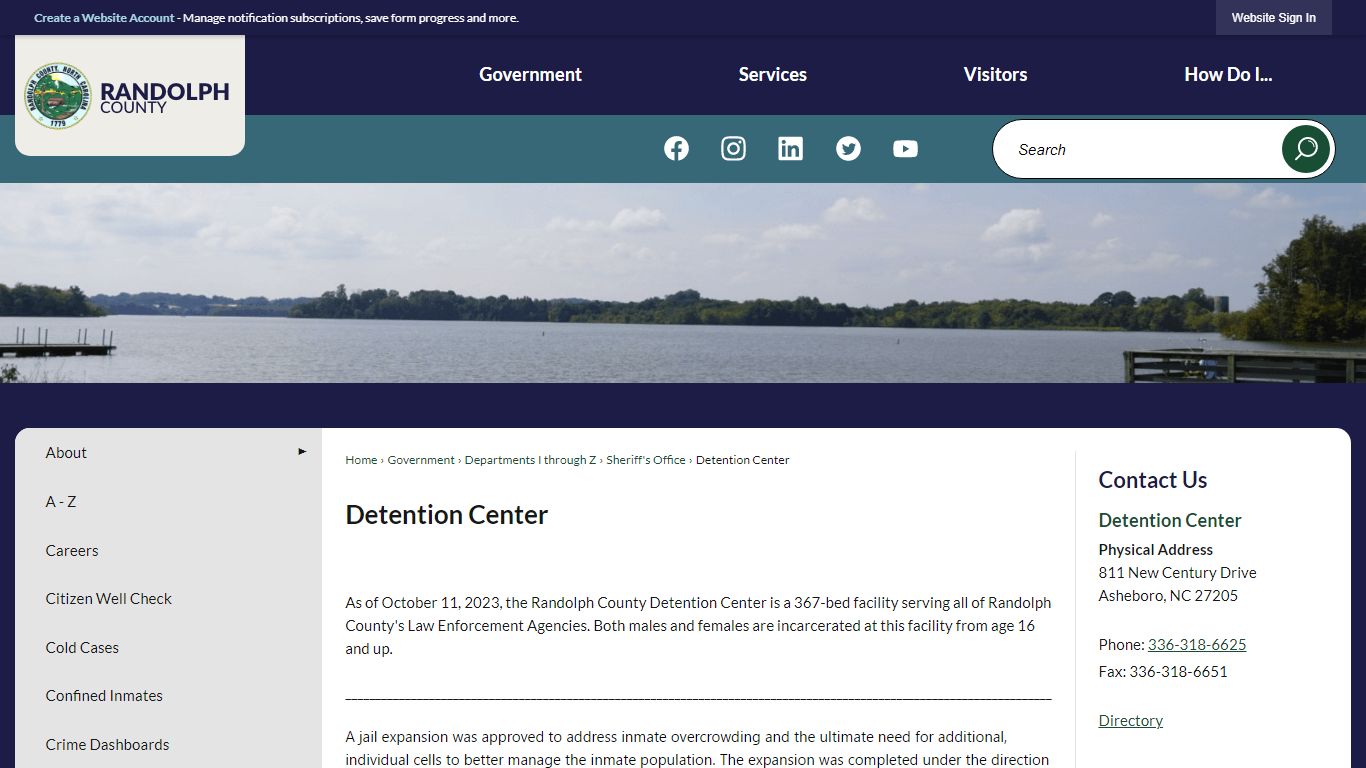 Detention Center | Randolph County, NC