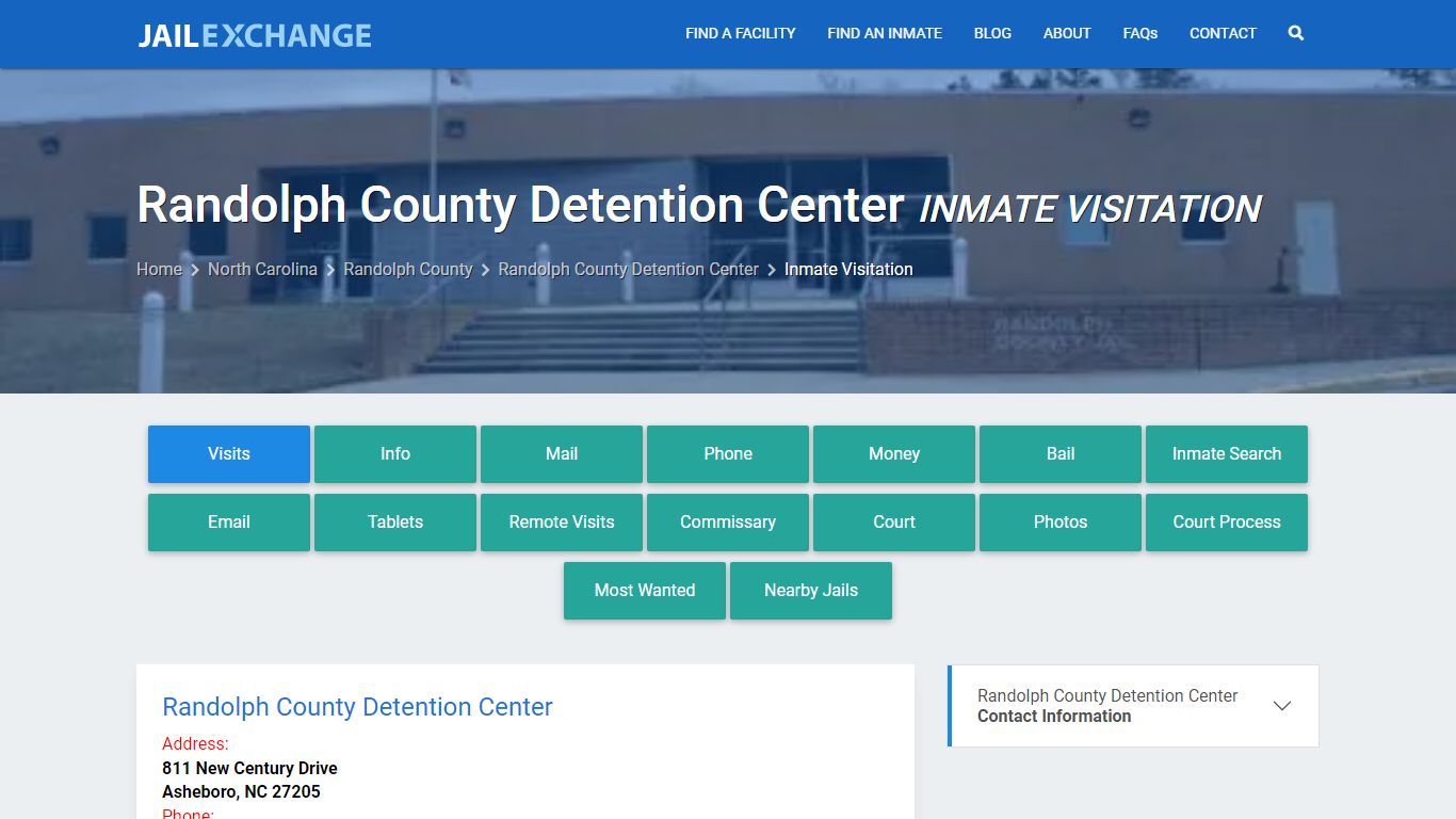 Inmate Visitation - Randolph County Detention Center, NC - Jail Exchange